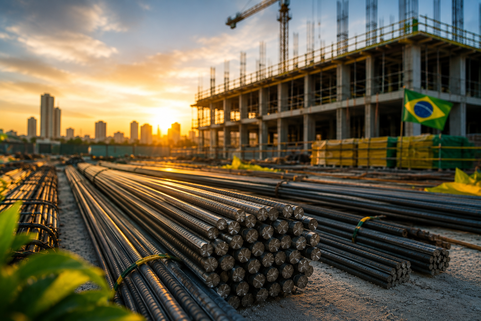 Vergalhões de Aço na Construção Civil